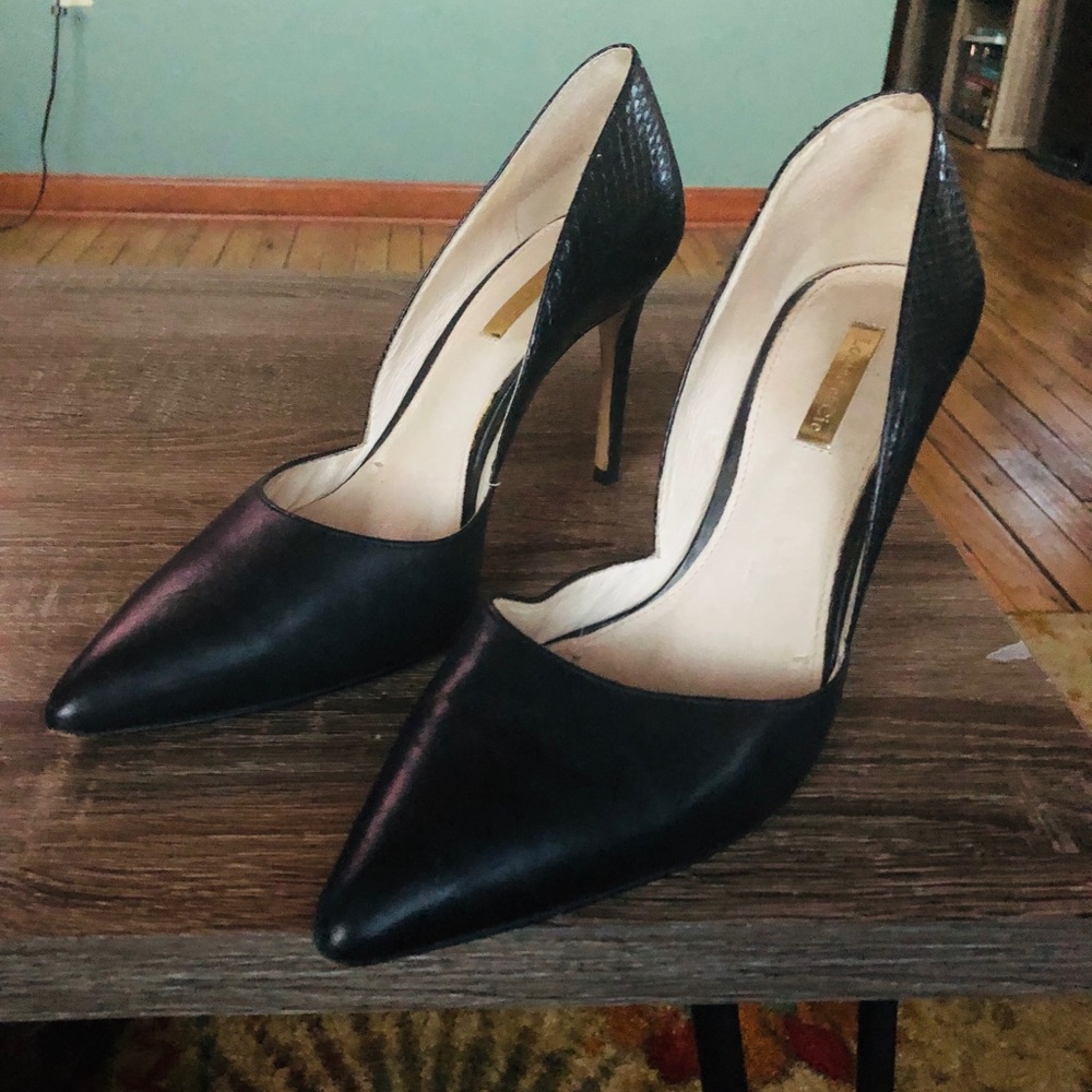 Louise et Cie Black Leather Pumps